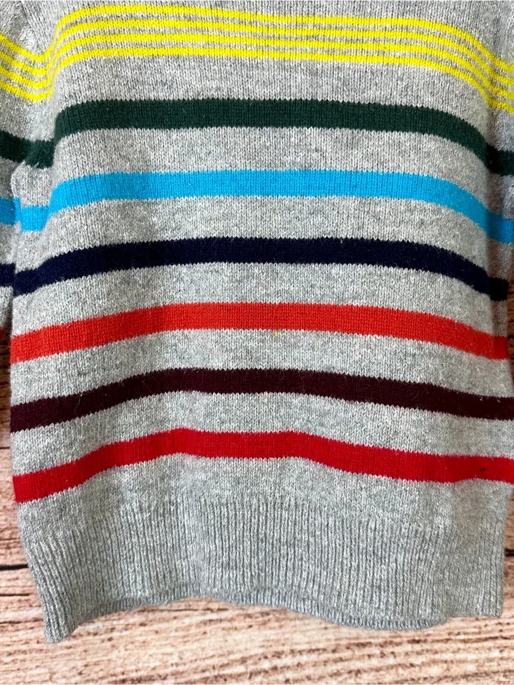 Toddler Boys Cotton Wool Multicolored Striped Knit Sweater Pullover
